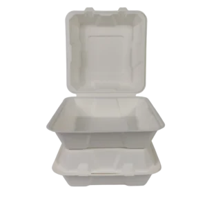 9x9inch lunch box disposable Sugarcane Bagasse Food Container Biodegradable Compostable