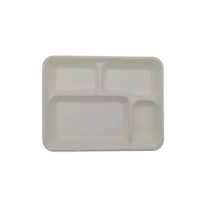 4 compartment box disposable Sugarcane Bagasse Food Container Biodegradable Compostable