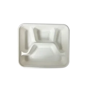 4 compartment box disposable Sugarcane Bagasse Food Container Biodegradable Compostable